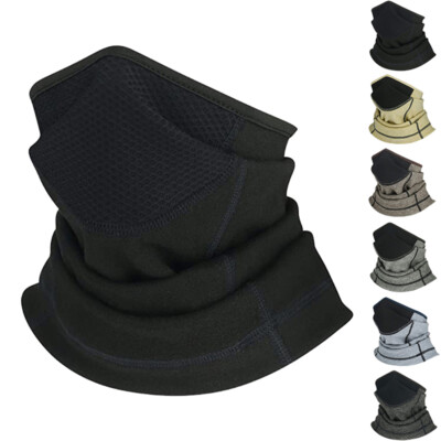 Winter Fleece Neck Warmer Gaiter Windproof Face Mask Cover Scarf for Men  Women