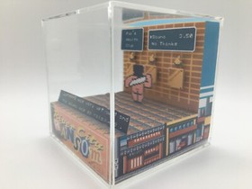 River City Ransom Sauna Customized Text for Gifts! Shadow Box Diorama Cube NES