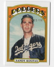 Sandy Koufax 2020 Topps Transcendent Through The Years VIP Party Card 1972 /50