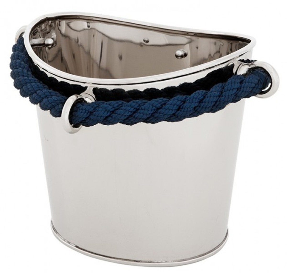 Casa Padrino Luxus Tisch Weinkühler / Sektkühler Maritim vernickelt