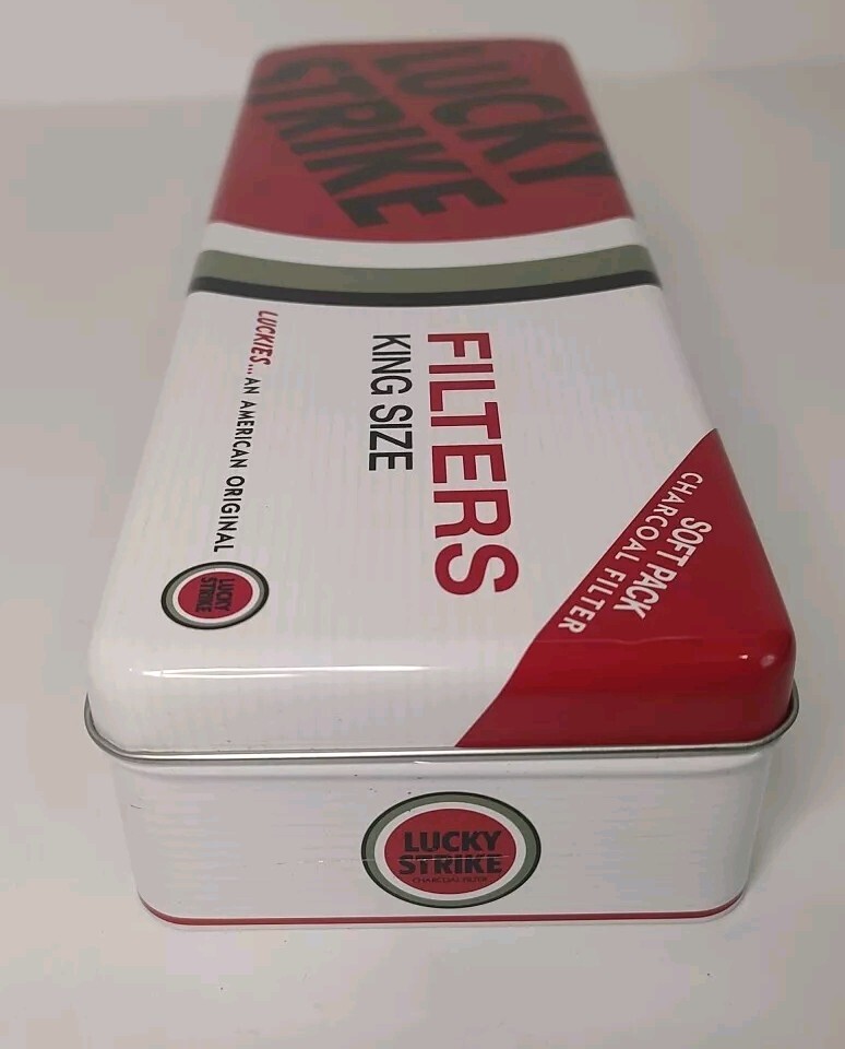 Lucky Strike Filters King Size Box, Vintage Cigarette Tin