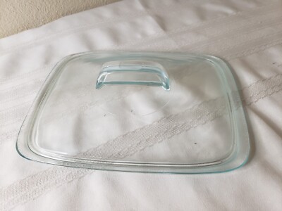 Pyrex Glass Storage C-624 Replacement Lid Rectangle  9.75'' x7 5/8'' Clear  09