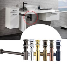 Brass/Gold Bathroom Basin Sink Bottle Trap Pop Up Drain W/Overflow Waste P-Trap