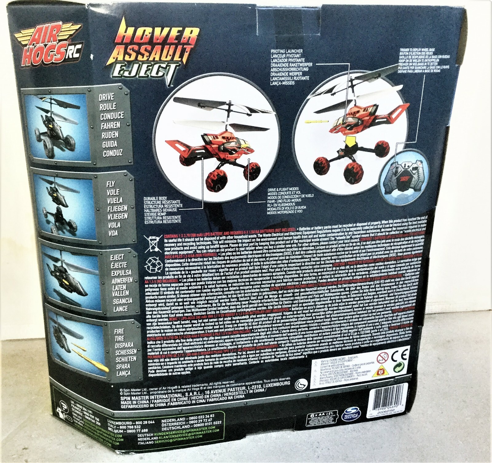 Hélicoptère Air Hogs Hover Assault Eject stable et robuste contre les crashs dès 10 ans