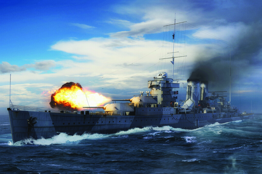 Trumpeter 06745 1/700 HMS York Plastic Model Warship Kit