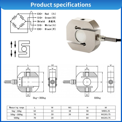 High Precision S Type Load Cell Sensor Test Tension and Compression - Picture 53 of 110