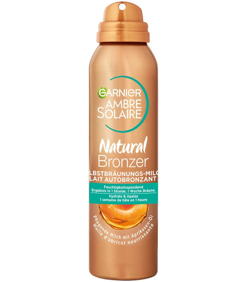 Autobronzant Garnier Natural Bronzer en spray brume séchage rapide à l'huile d'abricot nourrissante