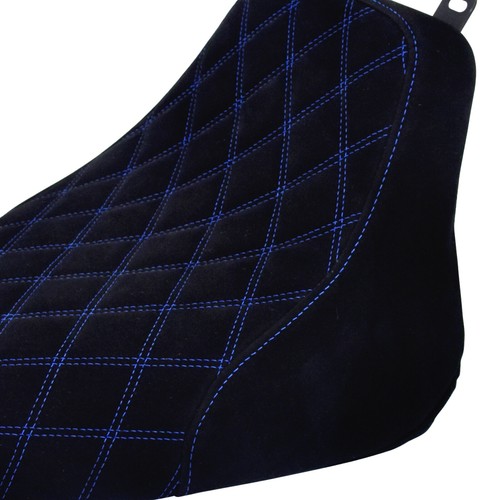 Black Driver Suede Solo Seat For Harley Heritage Softail Deluxe FLSTN 2006-2017 - Picture 16 of 17