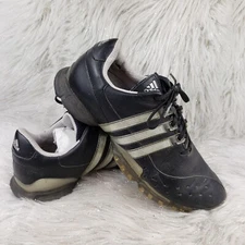 ADIDAS 675490 Black Golf Spikes Cleats Shoes Black Athletic Mens Size 9