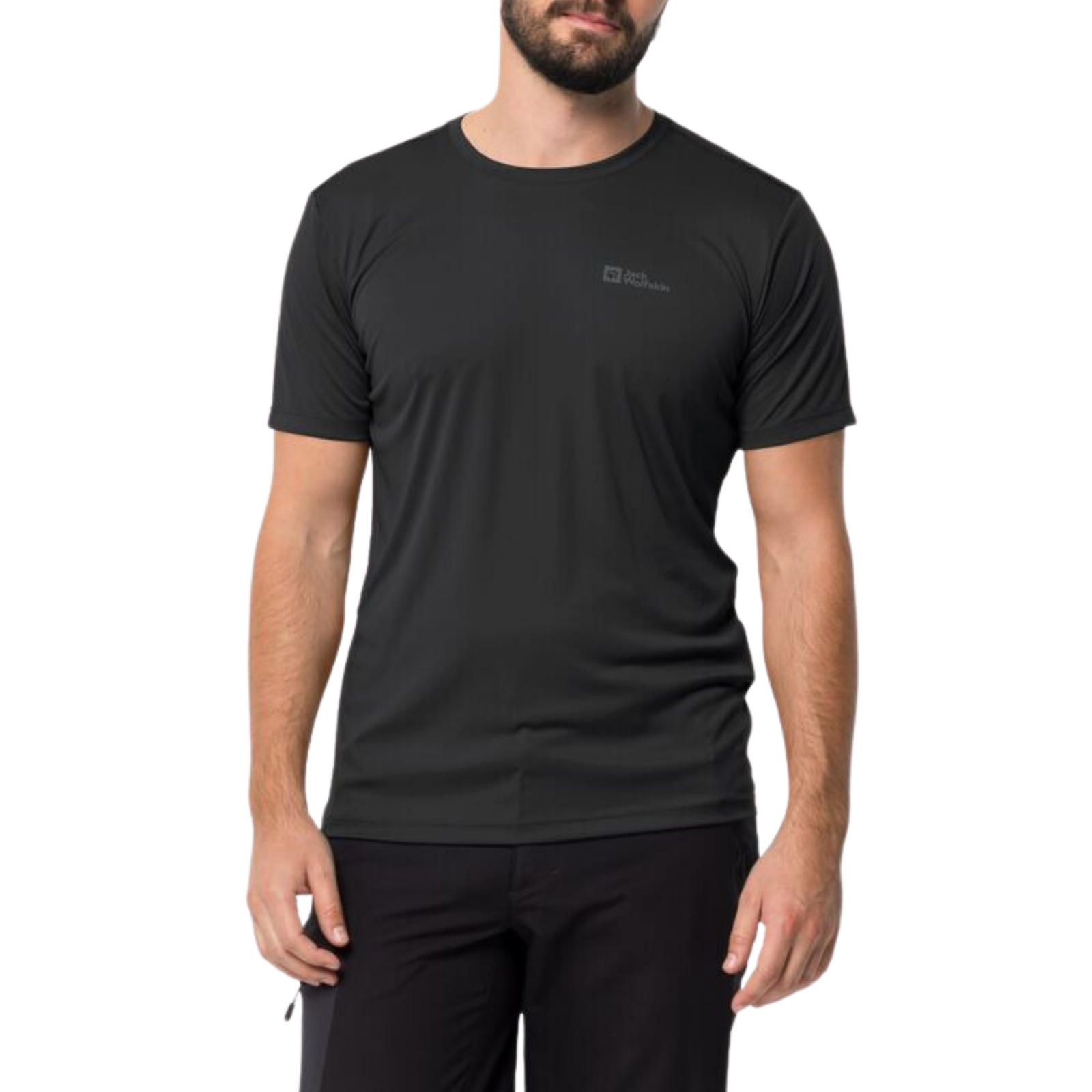 Jack Wolfskin T-Shirt da Uomo Tech T Nera Taglia XXL Cod 1807072-6000