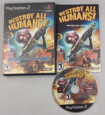 Destroy All Humans (Sony PlayStation 2, PS2 2005) CIB / Complete - Tested