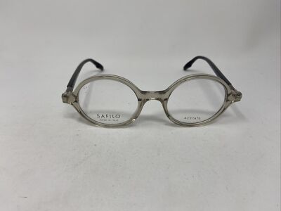 SAFILO ITALY BURATTO 79U 47/21/145 GRAY CRYSTAL BLACK FLEX HINGE EYEGLASSES N63