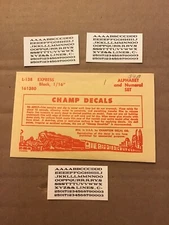 Champ Decals HO Scale Alphabet & Numeral Set L-138: Express Black 1/16”