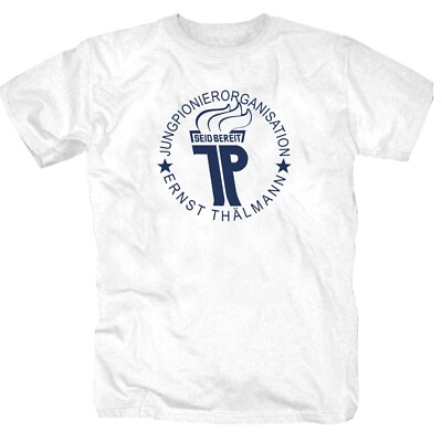 Jungpionier DDR Pionier FDJ Ostdeutschland Ernst Thälmann T-Shirt S-5XL weiß