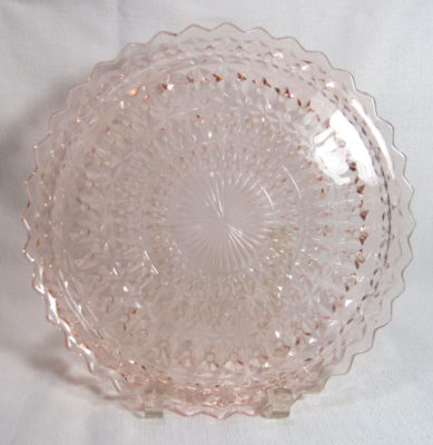 Jeannette ピンク・デプレッション・ガラス「Holiday」プレート6枚 Jeannette HOLIDAY PINK Vintage Depression Glass One (1) Sandwich
