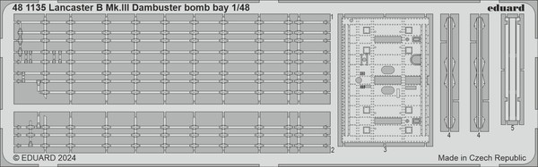 MW22 Eduard 481135 Lancaster B Mk.Iii Dambuster Bomb Bay 1/48 Pe Set For Hkm-image