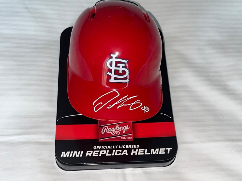 Ivan Herrera St Louis Cardinals Signed Mini Helmet Beckett Witness Hologram _