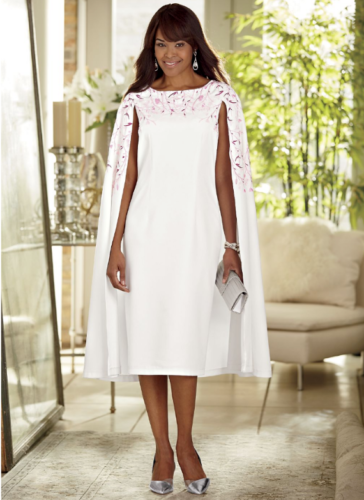 cape dress knee length