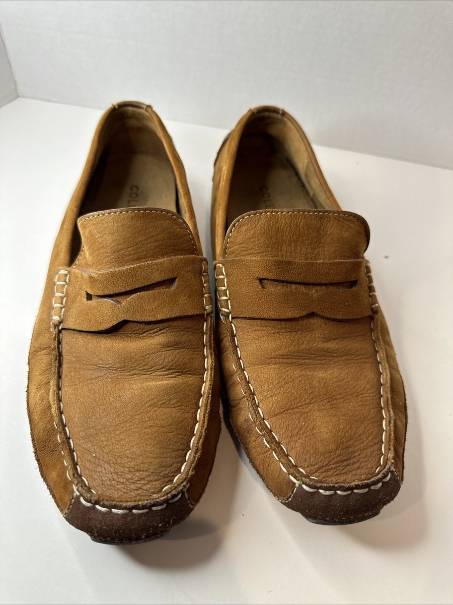 Cole Haan Men's Wyatt Penny Driver Style C30966 Suede Brown Size