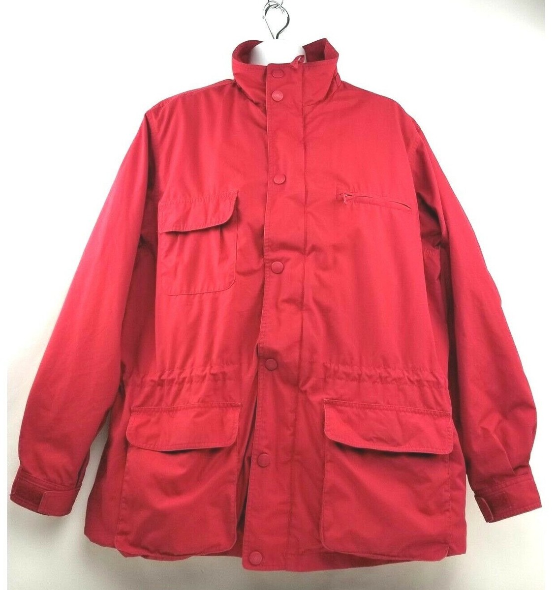 Wool Red Outdoor Coat VINTAGE Eddie Bauer Mens Outdoor Bright Red