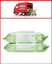 Equate Beauty Exfoliating Wet Cleansing Make up Remover Facial Wipe, Twin Pack