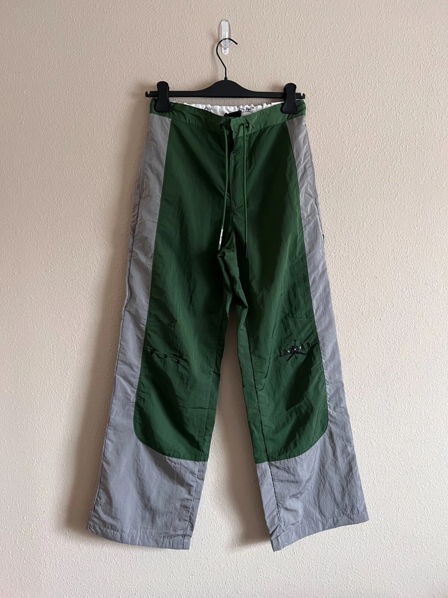 Off White x Jordan Brand Track Pants Size XS Green Grey
