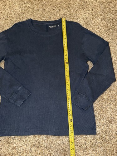 Abercrombie & Fitch Soft Collection Herren Blau Langarm Crew Thermohemd XS - Bild 3 von 4
