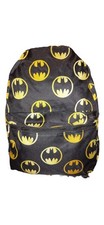 NWT DC /WB Batman Bat Signal Backpack School Overnight Book Bag 16  Front Pouch