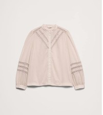 Banana Republic Cotton Inset-Lace Blouse