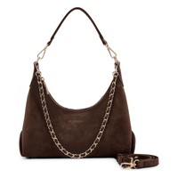 Seidenfelt Rena Schultertasche 30Cm #SDF-1109-348 (Dark Brown)