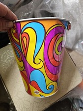 VTG OHIO ART SAND BUCKET TIN GROVY PRINT 8" 7"