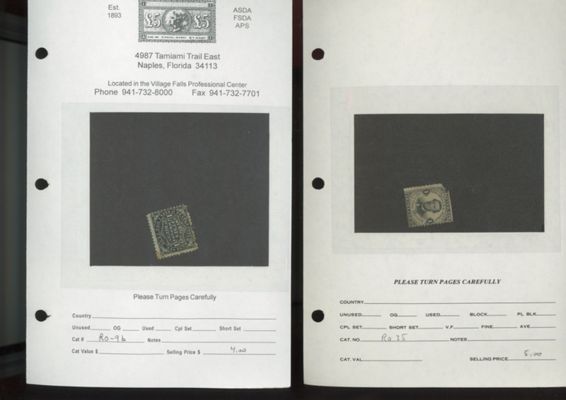 US stamps BOB revenue used private Die items various conditions see scans  (mb33