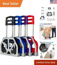 Lightweight 165lbs Folding Hand Truck Black - Ideal for Home, Office Travel
