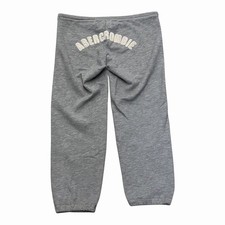 Vintage Y2K Abercrombie Fitch Sweatpants Womens XS Gray Cropped Logo Joggers