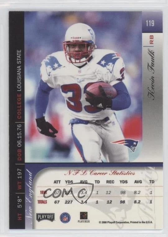 2000 Playoff Prestige Kevin Faulk #119 - Image 2 of 2