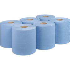 Centrefeed Rolls White Blue Tissue Paper 2ply Kitchen Towels Hand Wipe Roll
