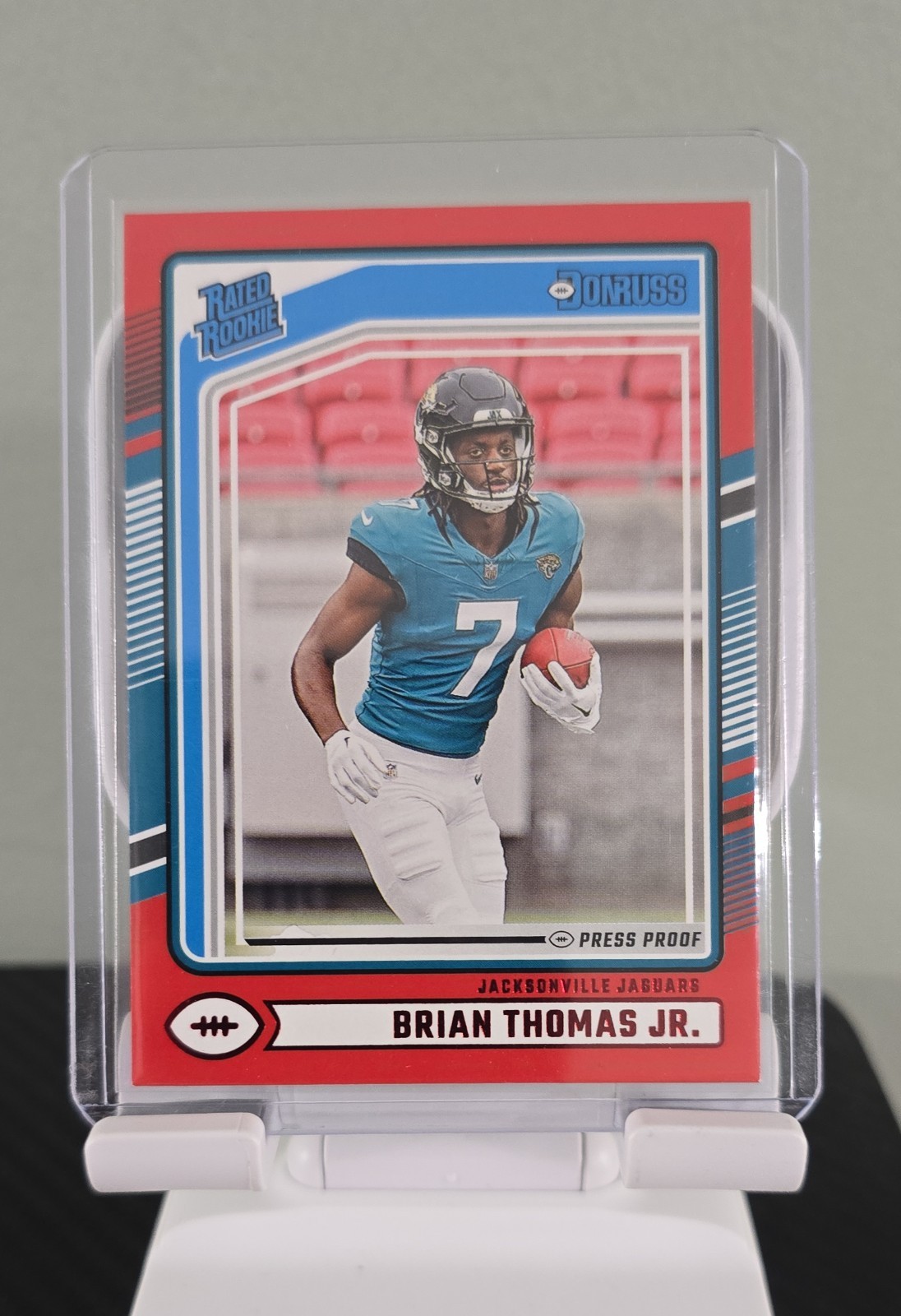 2024 Panini Donruss - Rated Rookie Brian Thomas Jr. #313 Press Proof Red (RC)