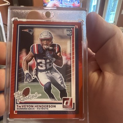 2025 Panini Donruss The Rookies TreVeyon Henderson Rookie DRH-4 Patriots red/49