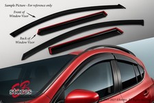For 2010-2016 Ford Taurus Smoke Outside-mount Window Visor Rain Guard 4pcs Set