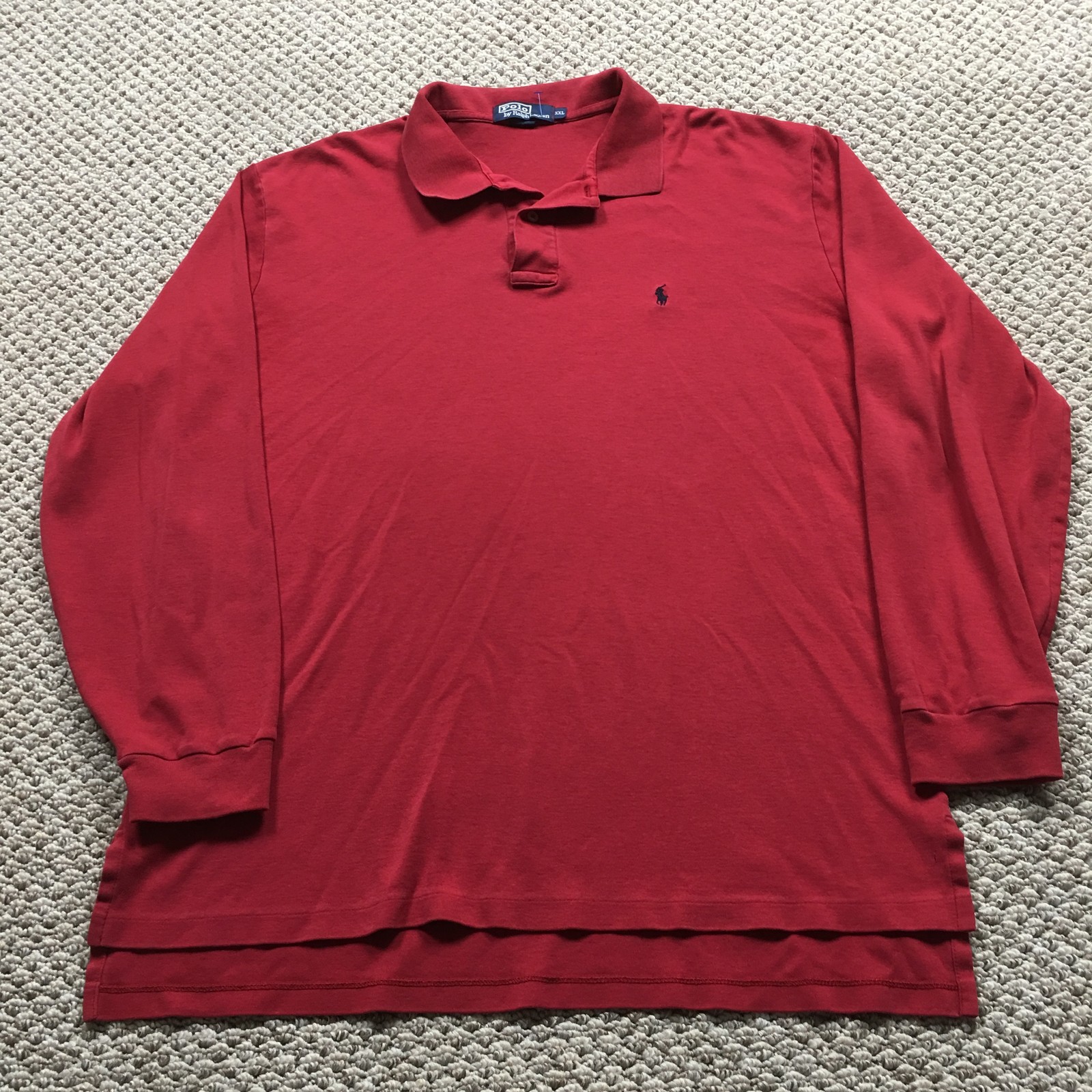 Polo Ralph Lauren camicia uomo 2XL maglione manica lunga classico pony top
