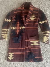Pendleton Womens Southwest Knitted Cardigan Knee-length Sz:S Cotton/Merino Blend
