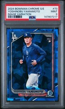 2024 BOWMAN CHROME SAPPHIRE EDITION IMAGE VARIATION #73 YOSHINOBU YAMAMOTO PSA 9