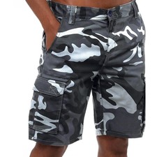 Kruze Combat Shorts Mens Cargo Shorts Army Camouflage Jeans Camo Work Half Pants