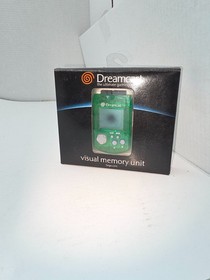 WORKING W/BLACK SPOT Sega Dreamcast Clear Green VMU OEM Visual Memory Unit #J30