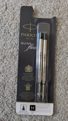 PARKER QUINK FLOW KUGELSCHREIBER 2 MINEN M SCHWARZ - BRANDNEU