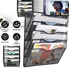 A4 Magazine Holder 5 Tiers Wall Mounted Magazine Rack Easy Install Space Saving