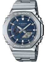 Casio GM-2110D-2BER Herrenuhr Kautschuk G-SHOCK Silber