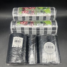 2 Rolls Deco Poly Mesh 10" X 10 Yds New 4 Rolls Of Black Tulle Wreath Decor