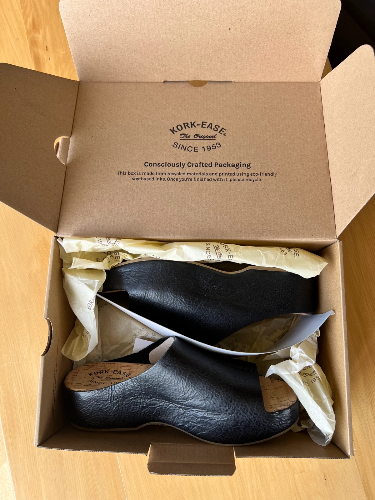 Kork-Ease Women's Yazmin Slide Black Size 10 NEW IN BOX
