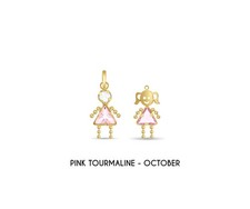 Vintage Baby Birthstone Charms in 14k Yellow Gold